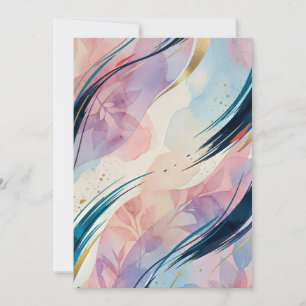 Invitación Acuarela floral abstracta botánica pastel