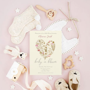 Invitación Acuarela Floral Cebolla En Bloom Baby Shower