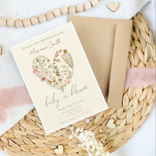 Invitación Acuarela Floral Cebolla En Bloom Baby Shower