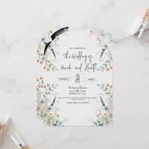 Acuarela Floral Flores Silvestres Boda de Primaver