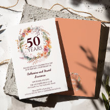 Acuarela Floral Garland Coral rosa 50 Boda