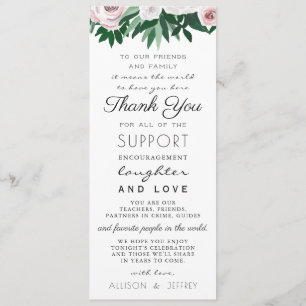 Invitación Acuarela Floral Green Place Setting Gracias