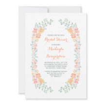 acuarela floral linda ducha de novia