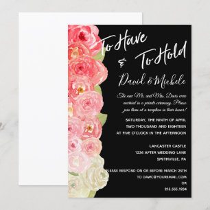 Invitación Acuarela Floral Post/Invitación después de la boda