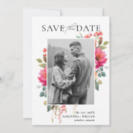 Invitación Acuarela Floral Save the Date