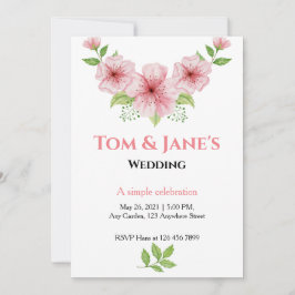 Invitación Acuarela Flores de cerezo Boda ruso