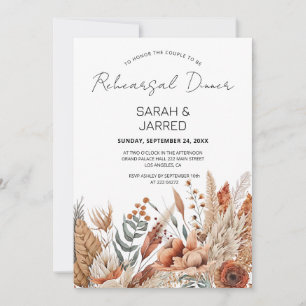 Invitación Acuarela Flores de terracota ensayo