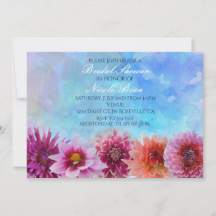 Invitación Acuarela Flores Moderno Jardín de Novia