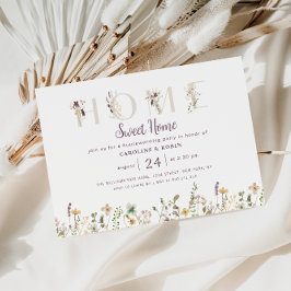 Invitación acuarela flores silvestres fiesta de calentamiento