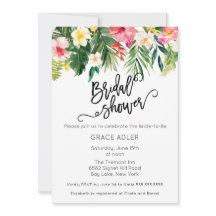 Acuarela Flores Tropicales Ducha Bridal