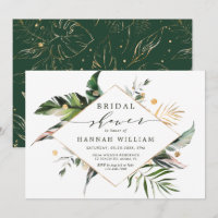 Acuarela Foliage Tropical Green Bridal Shower