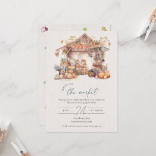 Invitación Acuarela, Fresco de la ducha de novia del mercado