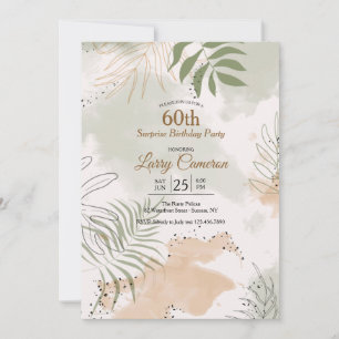 Invitación Acuarela frondosa