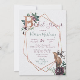 Invitación Acuarela Geométrica Rústica de Woodland