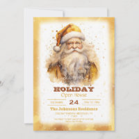 acuarela Golden Santa Claus