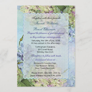 Invitación Acuarela Hidrangea Boda floral
