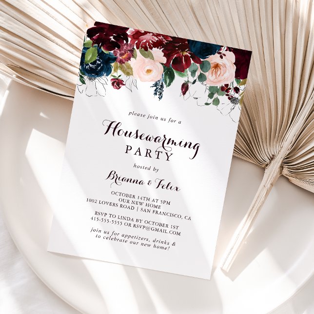 Invitación Acuarela Ilustrada Fiesta de Calentamiento de Casa (Subido por el creador)