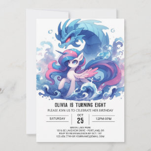 Invitación Acuarela Imprimible Cumpleaños de Caballo