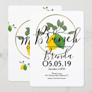 Invitación Acuarela Limoncillo Lima Limón