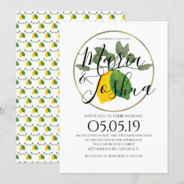 Invitación Acuarela Limoncillo Lima Limón Boda