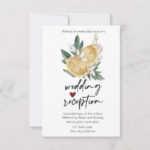 Invitación Acuarela Limones Recepción Botánica