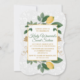 Invitación Acuarela Limones Sicilian Sweet Sixteen