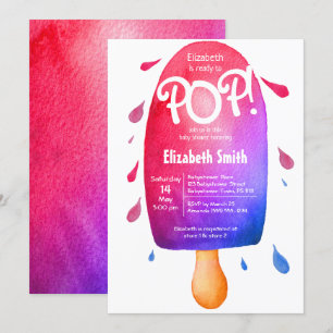 Invitación Acuarela lista para dejar caer una ducha de bebé n