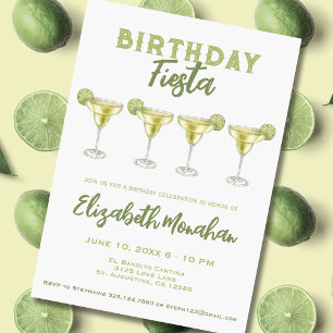 Invitación Acuarela Margarita Cumpleaños Fiesta