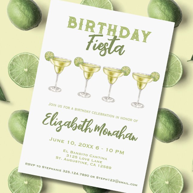Invitación Acuarela Margarita Cumpleaños Fiesta (Subido por el creador)