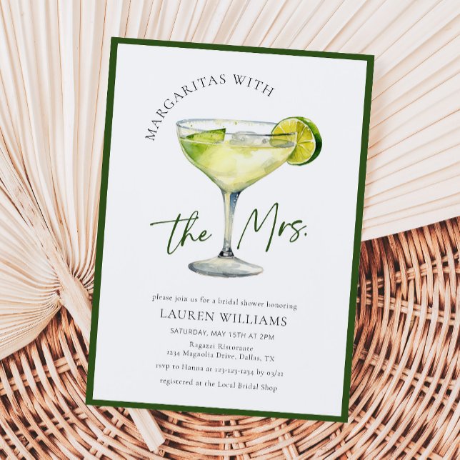 Invitación Acuarela Margarita Lime Bridal Shower (Subido por el creador)