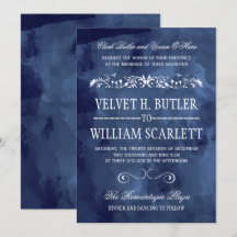 Acuarela marina invita a matrimonio bohemio