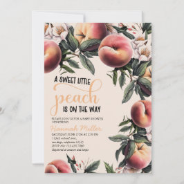 Invitación Acuarela Melocotón | Jardín de Baby Shower