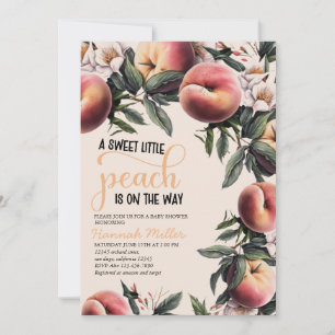 Invitación Acuarela Melocotón   Jardín de Baby Shower