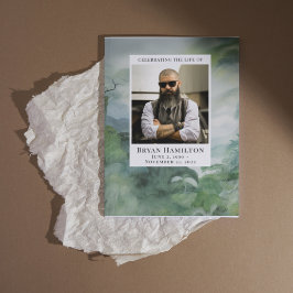 Invitación Acuarela Misty Forest Funicular Program