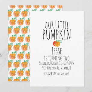 Invitación Acuarela moderna Calabazas de Halloween