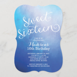 Invitación Acuarela moderna Dulce Dieciséis cumpleaños
