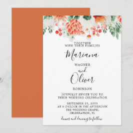 Invitación Acuarela moderna Flores silvestres floral