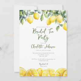 Invitación Acuarela moderna Lemons Bridal Shower Tea Fiesta