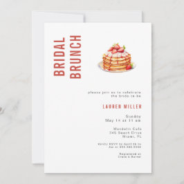 Invitación Acuarela moderna Pancakes Bridal Brunch Shower