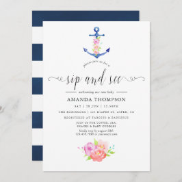 Invitación Acuarela Nautical Thalor Sip y Ver