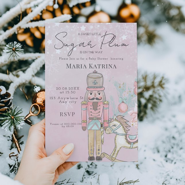 Invitación acuarela Navidades de Baby Shower de petcracker ro (Subido por el creador)