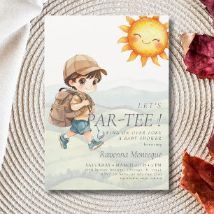 Invitación Acuarela Niño de Golf Vamos a Par-Tee Baby Shower