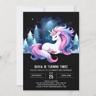 Invitación Acuarela Niños Caballos Cumpleaños