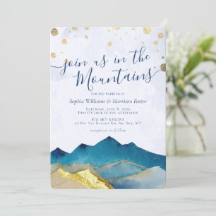 Invitación Acuarela Nos Une En La Foto Del Boda De Las Montañ