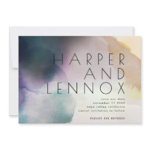 Acuarela Ombre Moderno Código QR Guardar La Fecha