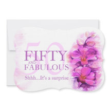 Acuarela orquídea morada cincuenta y fabulosa