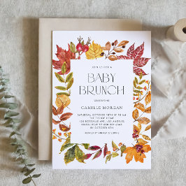 Invitación Acuarela Otoño Sale Frame Fall Baby Brunch