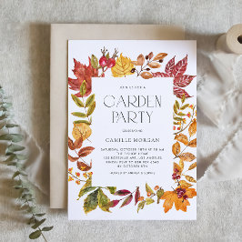 Invitación Acuarela Otoño Sale Frame Fall Garden Fiesta