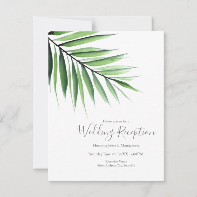 Invitación Acuarela Palma  (Anverso)