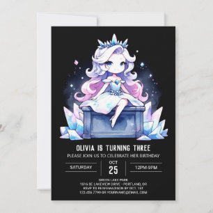 Invitación Acuarela Pequeña Princesa Cumpleaños